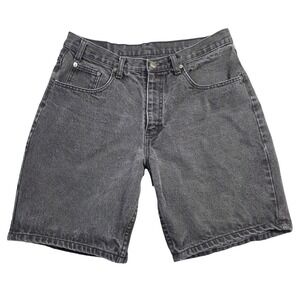 Vintgae NUOVO Mens Charcoal Wash Denim Shorts 34 Relaxed Fit Retro Y2k Grunge
